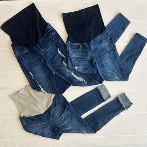 Bella Vida, S.O.N.G. Maternity Blue Denim Jeans EUC Small Jeggings